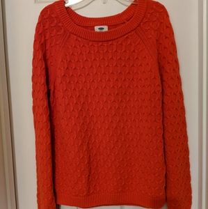 Old Navy Orange textured sweater Medium